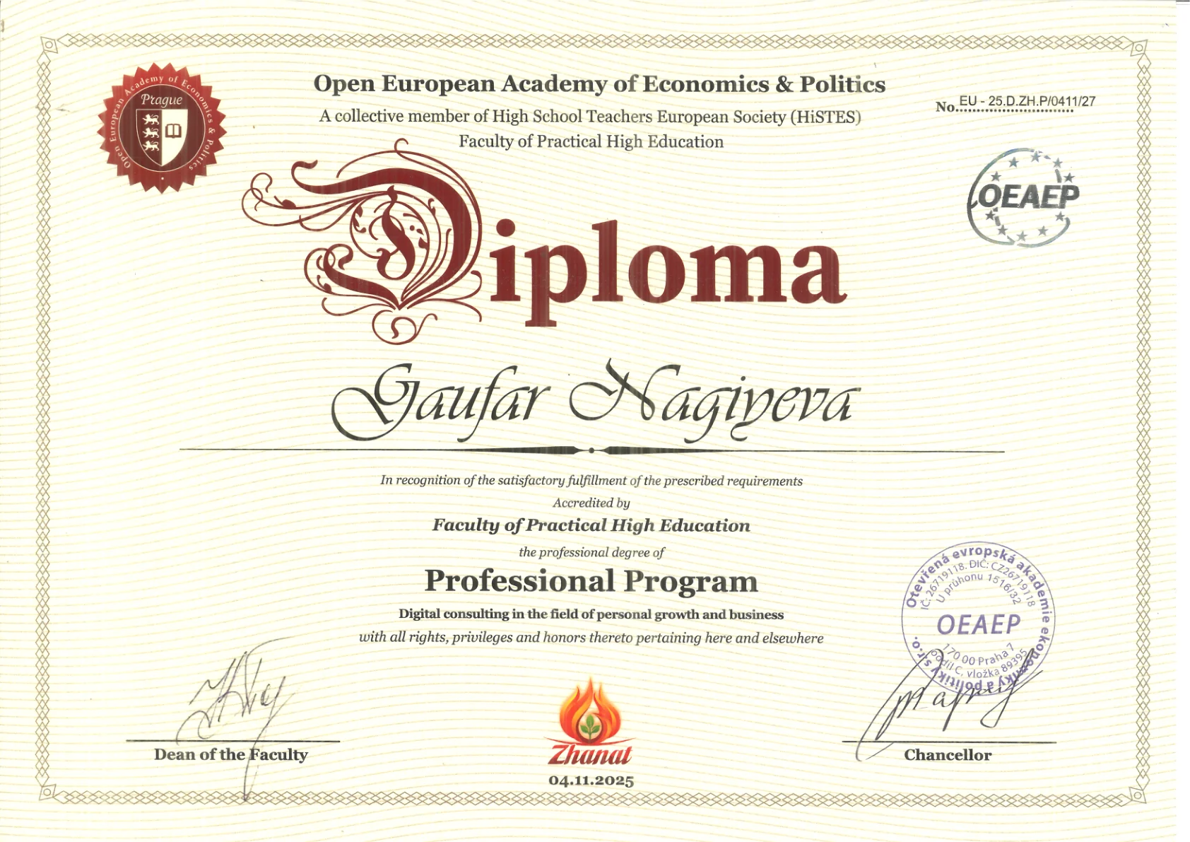 Diploma - Professional Program